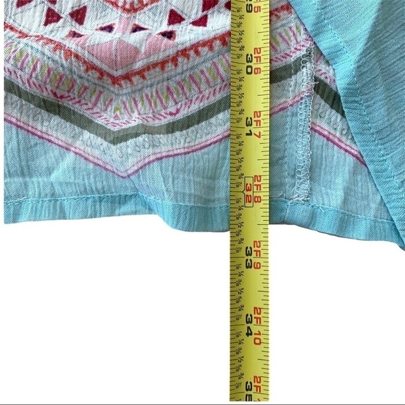 Francesca’s Blue Rain Floral Boho Chic Long Floral Kimono Size Small - Picture 14 of 16